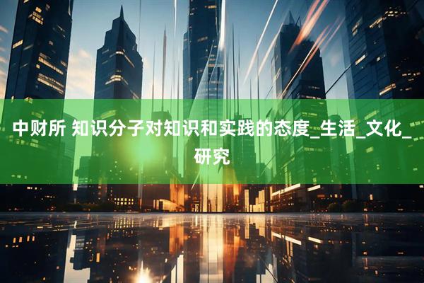 中财所 知识分子对知识和实践的态度_生活_文化_研究